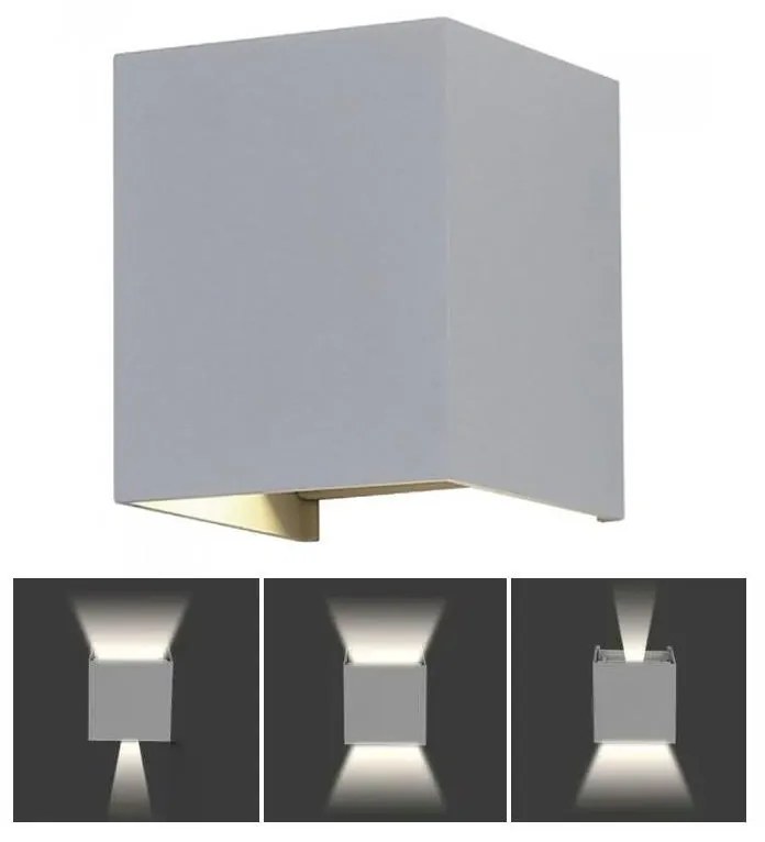 LED Vonkajšie nástenné svietidlo LED/11W/230V 4000K IP65 šedá