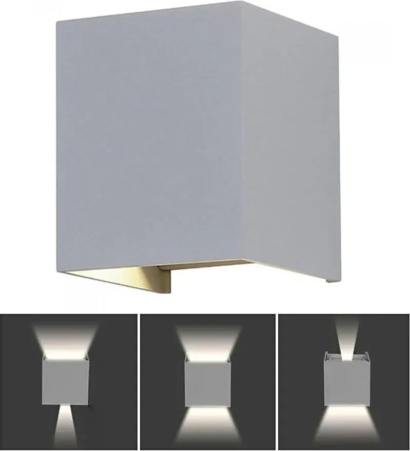 LED Vonkajšie nástenné svietidlo LED/11W/230V 4000K IP65 šedá