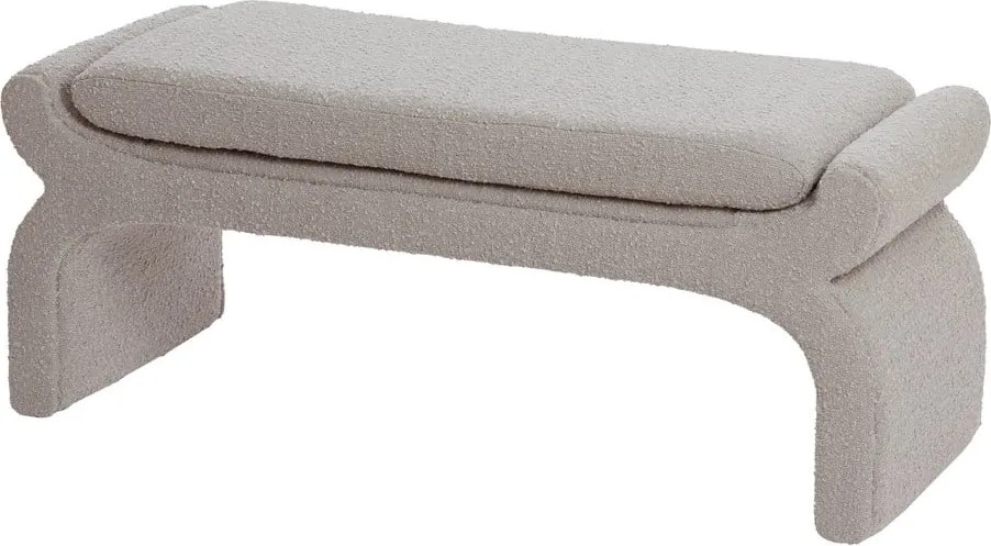 Béžová lavica z textílie buklé Nafya – Light &amp; Living