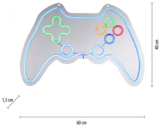 JUST LIGHT. 85022-70 - LED Neónová nástenná dekorácia NEON 1xLED/6,5W/5V gamer