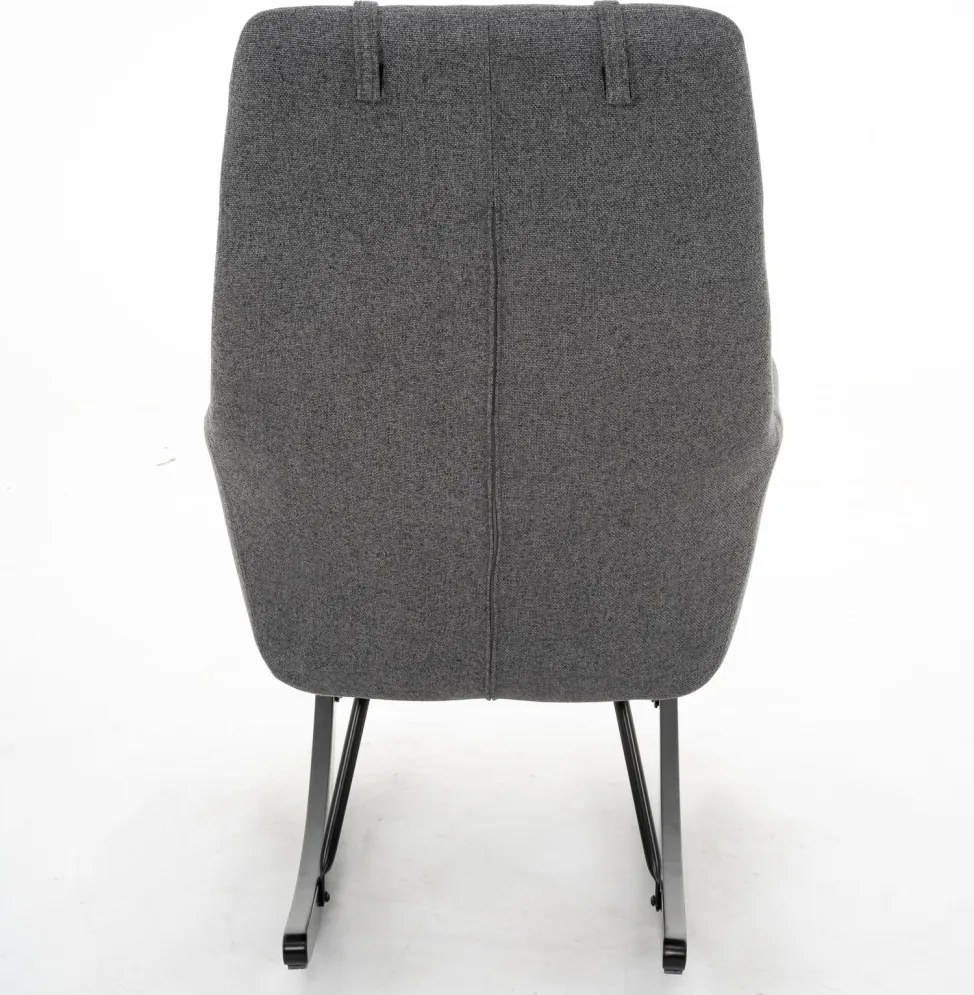 Hojdacie kreslo Galileo, stredne šedá tkanina