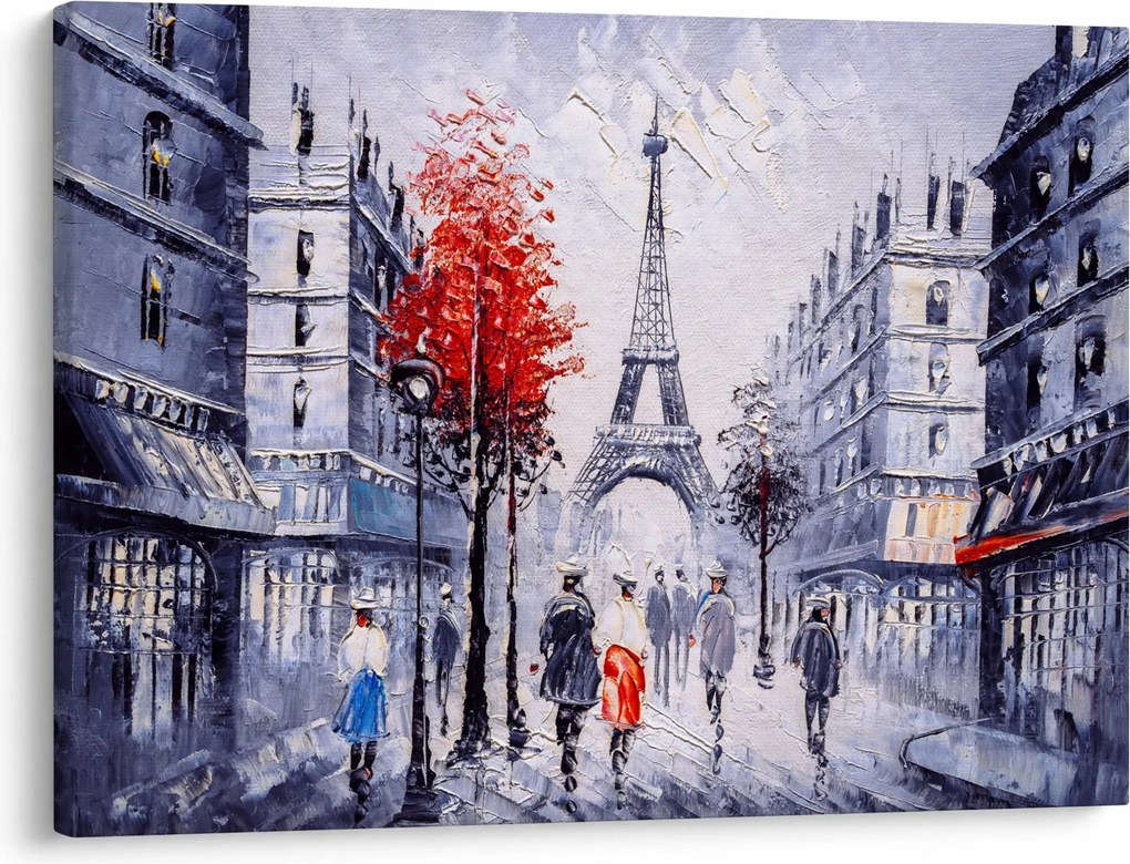 Obraz uličky v Paríži, olejomaľba (70x50 cm)