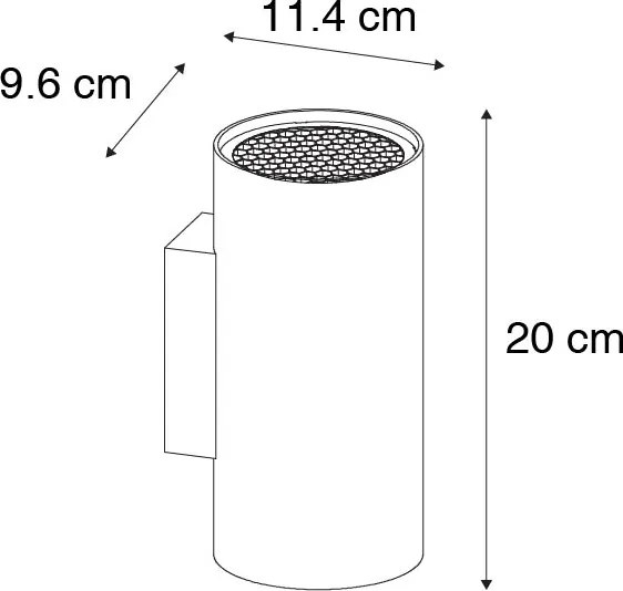 Dizajnová okrúhla nástenná lampa čierna - Sab Honey