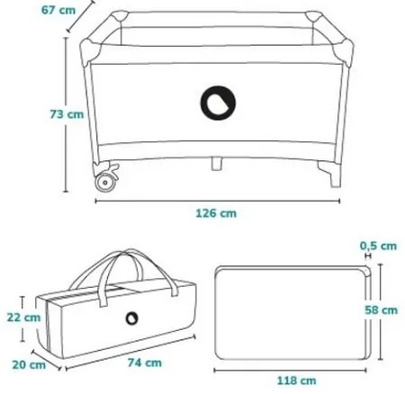 Lionelo - Cestovná postieľka STEFI ružová/šedá