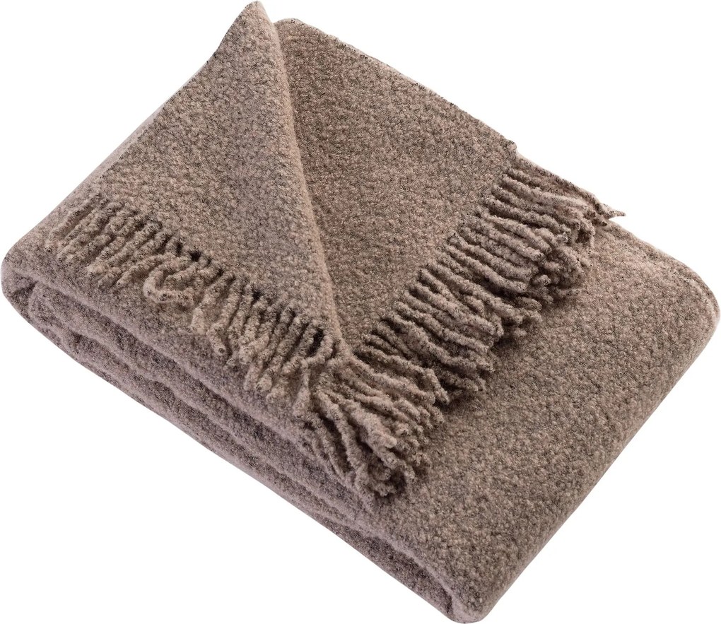 Boucle deka 140x200cm prírodná