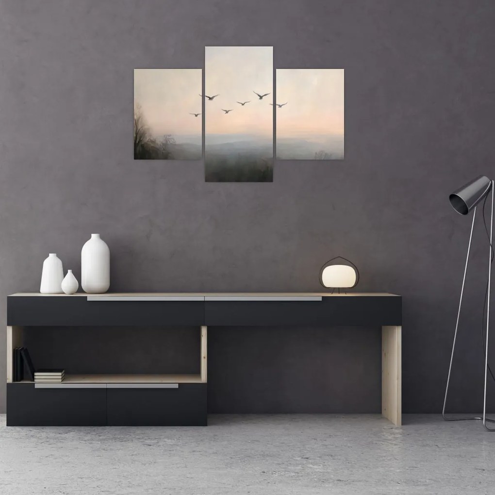 Obraz - Hejno vtákov (90x60 cm)