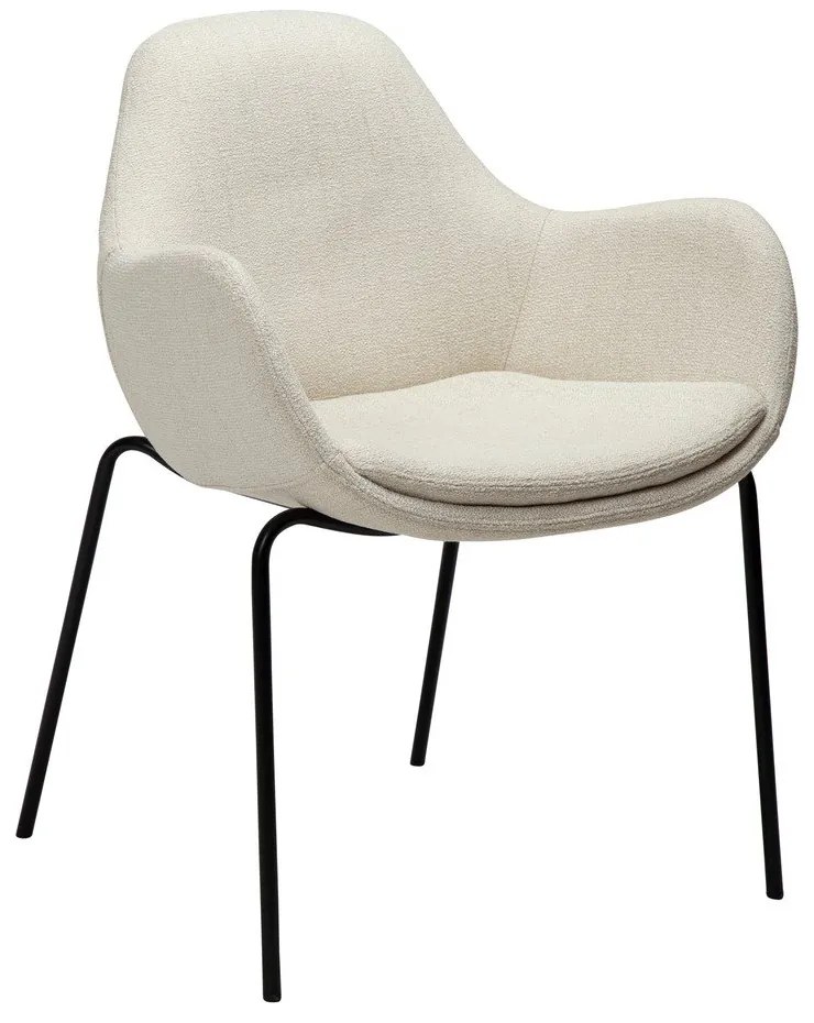 Krémové kreslo z textílie buklé Zimmer – DAN-FORM Denmark