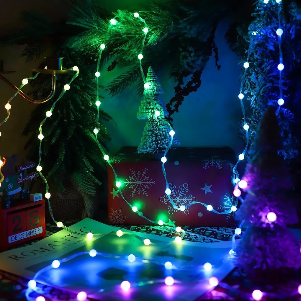 Ecolamp LED svetelná reťaz Wizard, 5m, RGB, ovládač