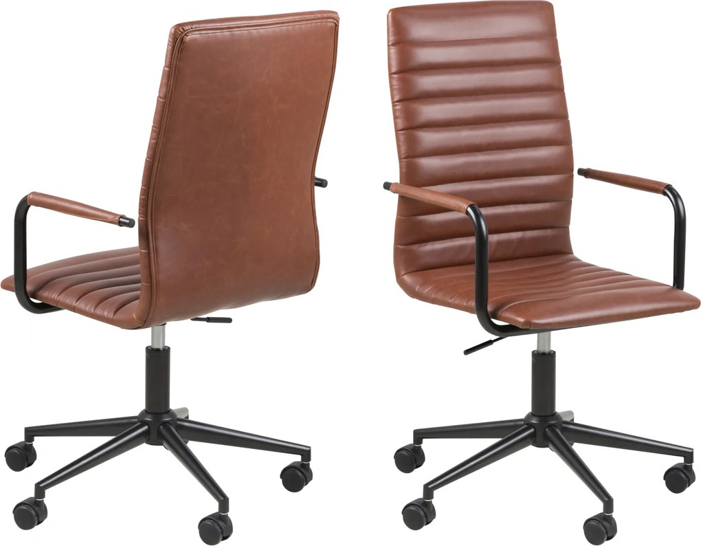 Bighome - Kancelárska stolička WINSLOW, hnedá