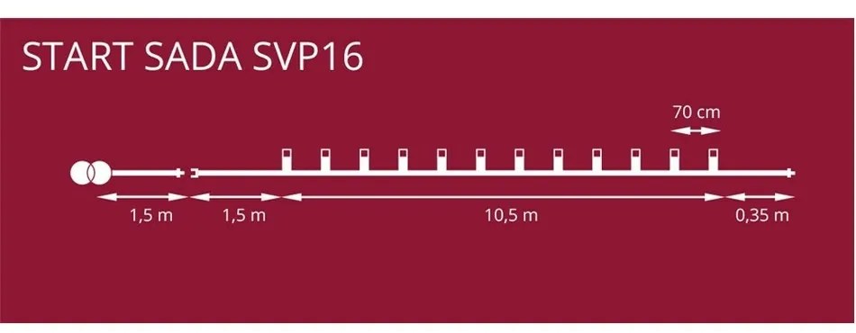 Svetelná reťaz Felicia farebná, 16 žiaroviek Filament, základná