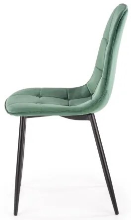 Jedálenská stolička KINDREL 1 ks tmavozelená