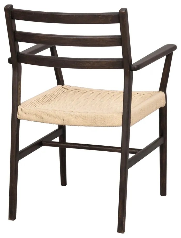 Jedálenská stolička v tmavohnedo-prírodnej farbe Harlan – Rowico