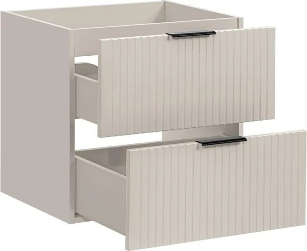 Kúpeľňová zostava Adele Cashmere 60 cm so zápustným umývadlom a skrinkami béžová