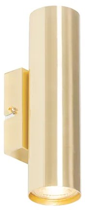 Moderná nástenná lampa mosadz 2-svetlo - Jeana