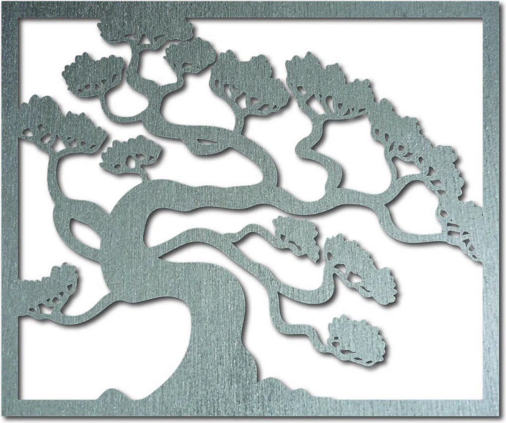 SENTOP | Drevený obraz na stenu strom bonsai z preglejky topoľ DRAZSKA I 3D HODINY PR0214 HEU+