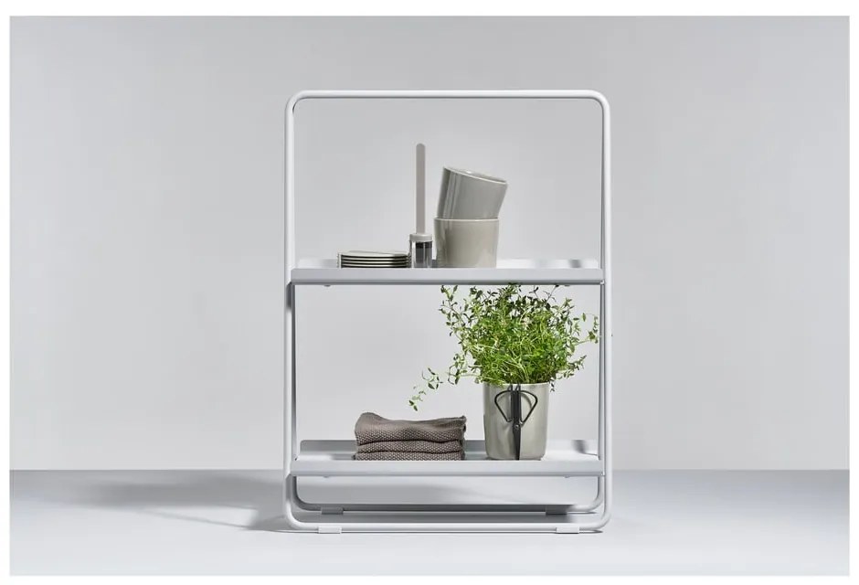 Svetlosivý kovový regál 23x58 cm A-Table - Zone