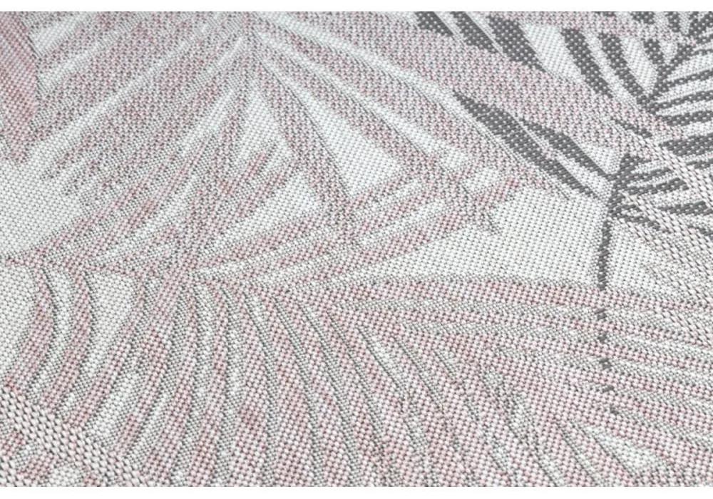 Kusový koberec Palmové listy ružovosivý atyp 60x300cm