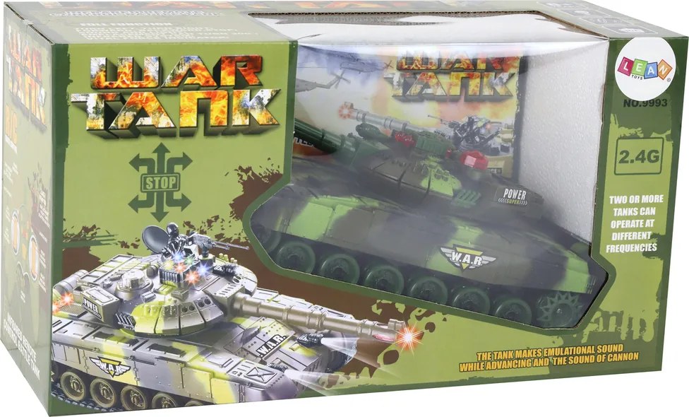 LEAN Toys Veľký diaľkovo ovládaný vojenský tank RC 360 stupňov