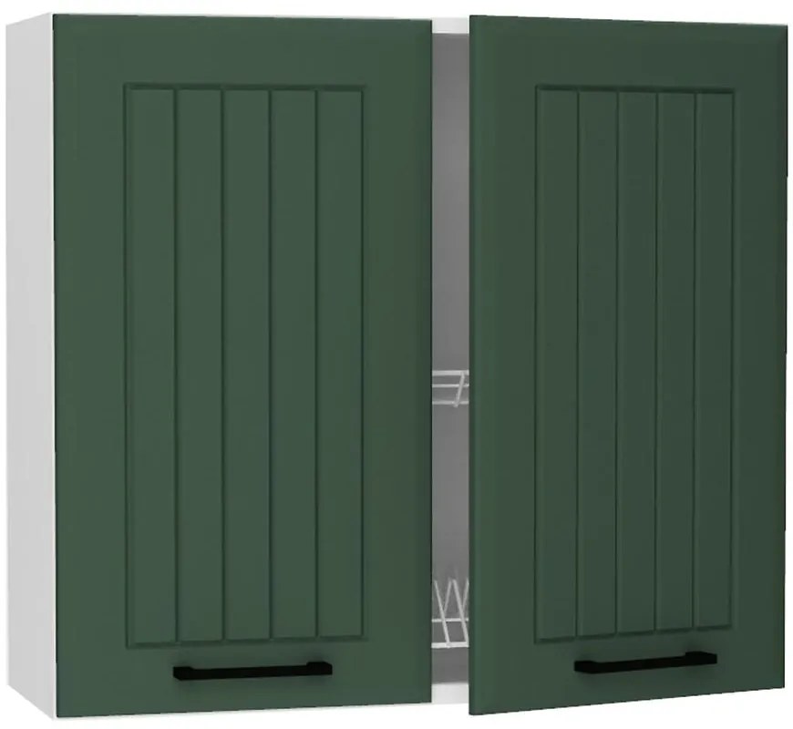 Skrinka do kuchyne Irma W80su Alu zelená Mat