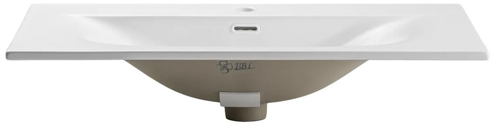 Keramické zápustné umyvadlo Sky1 80 cm DP matné bílé