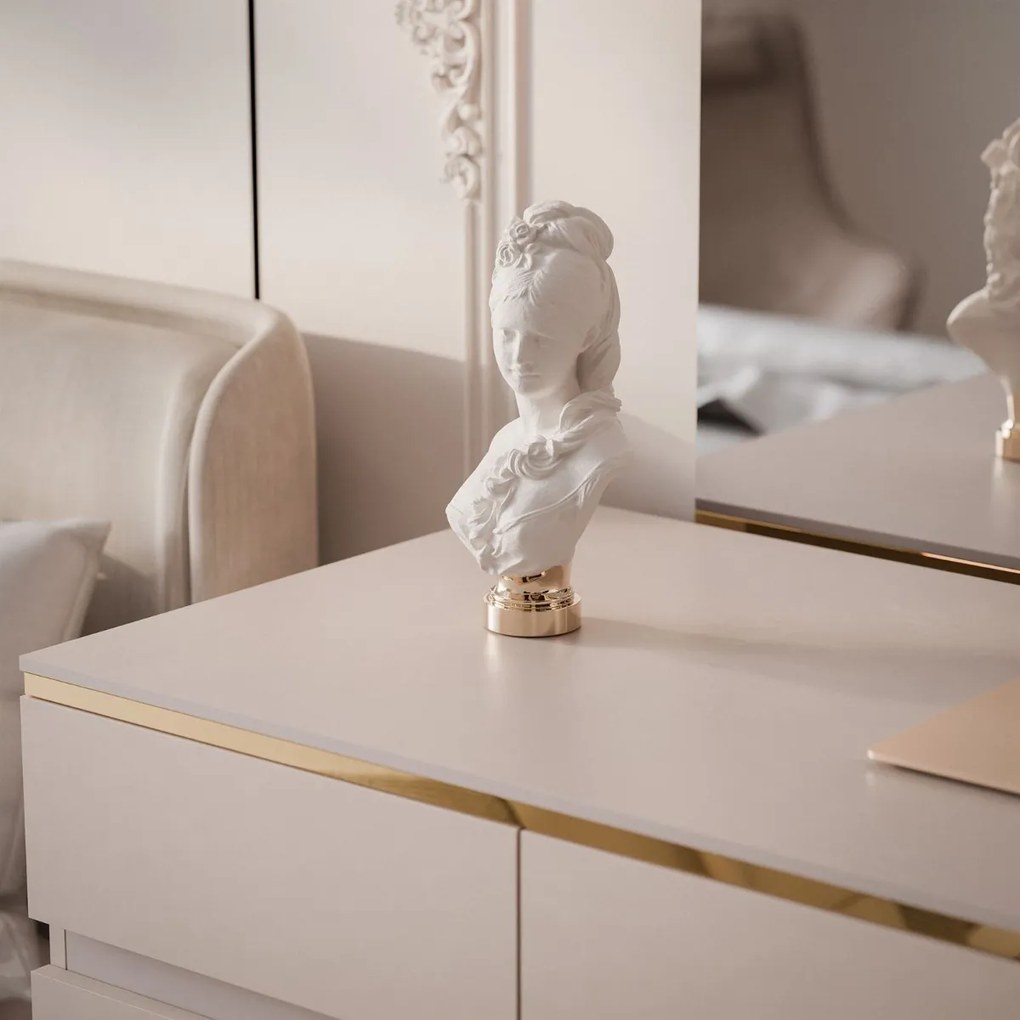 PISACÍ STÔL NESSIE KAŠMÍR + ZLATÝ 120 cm