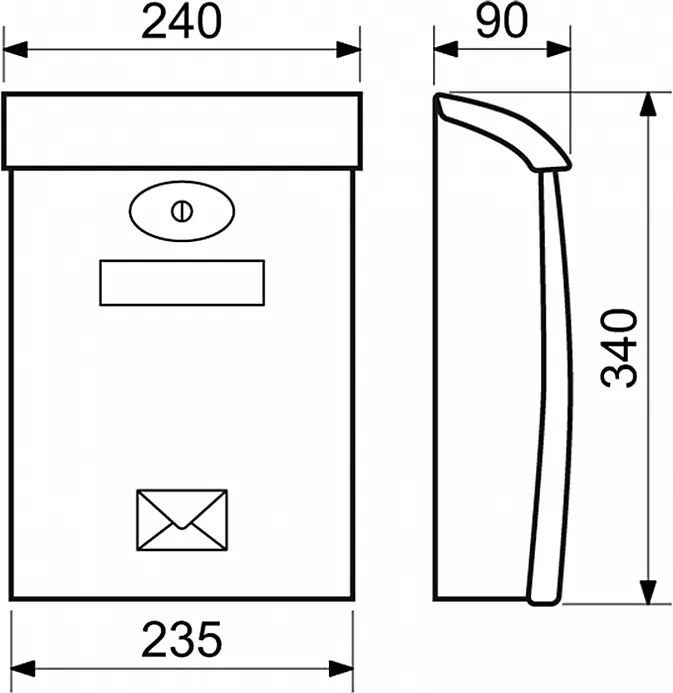 Poštová schránka RICHTER BK.03.HM, RICHTER hnědá