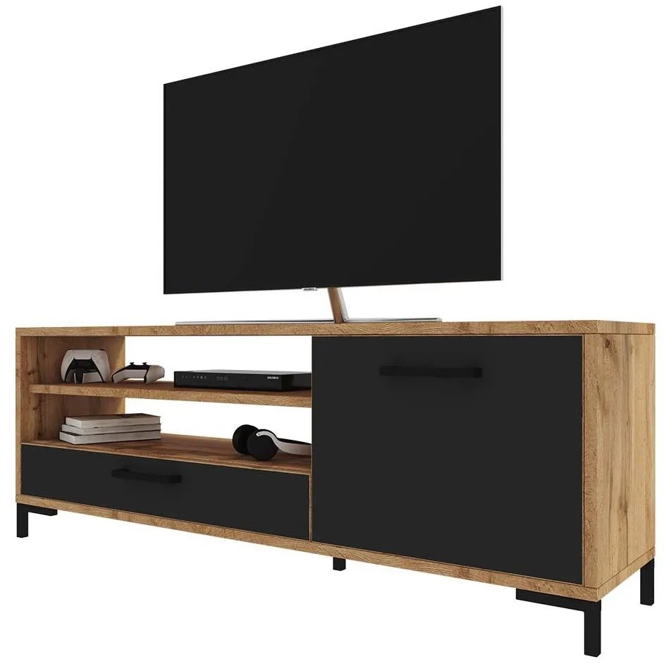 TV skrinka/stolík Cascade  (dub lancaster + čierna). Akcia -20%. Vlastná spoľahlivá doprava až k Vám domov. 1098746