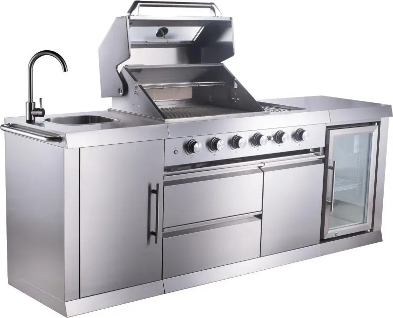 Záhradná kuchyňa s grilom a chladničkou Avenberg TRINITY