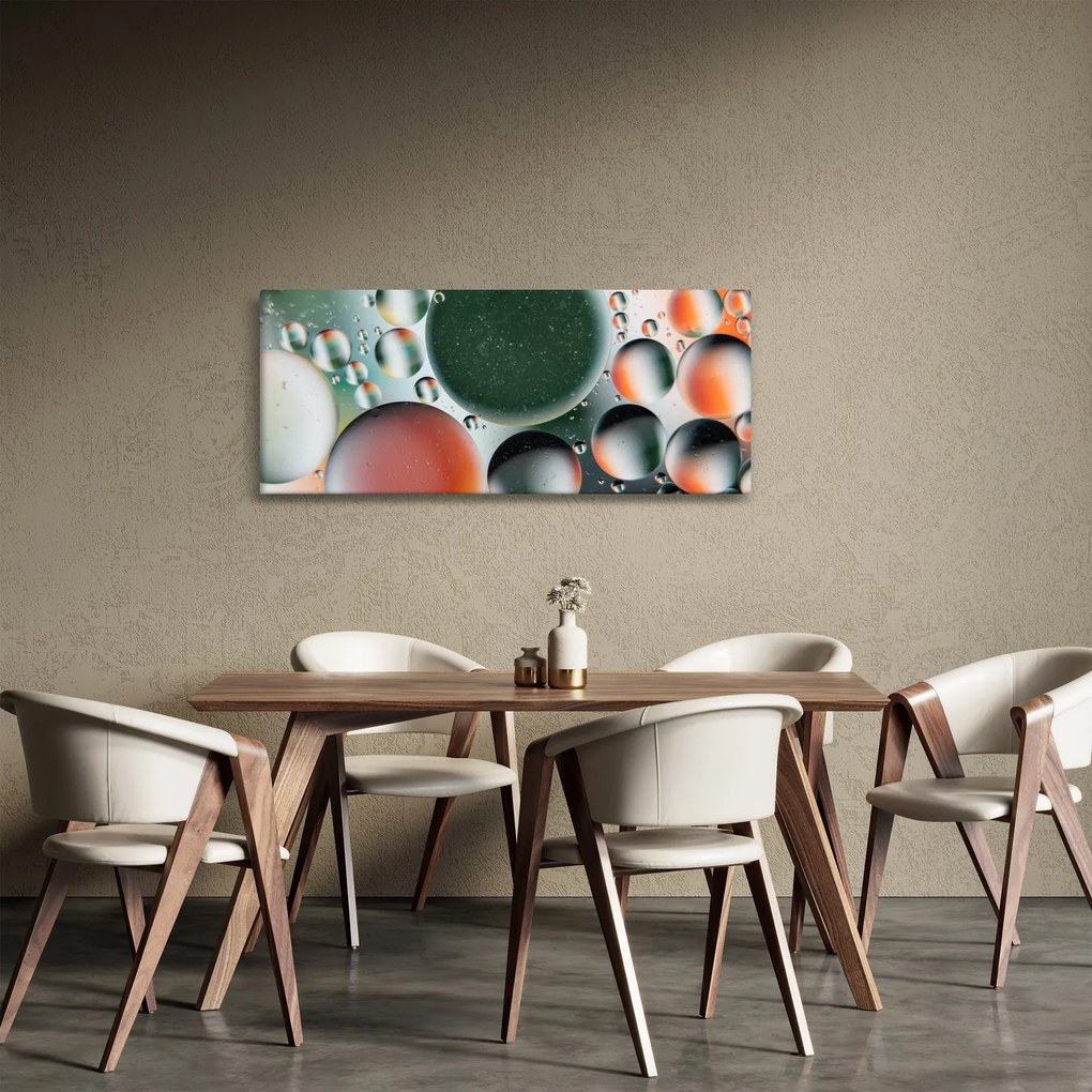 Obraz abstrakcie - bubliny (120x50 cm)