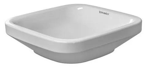 DURAVIT DuraStyle umývadlová misa bez otvoru, bez prepadu, 430 mm x 430 mm, s povrchom WonderGliss, 03494300001