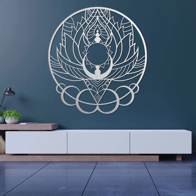 Drevená dekorácia na stenu mandala kvet slnka | SENTOP PR0520