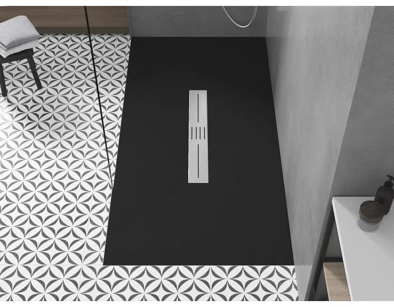 Mexen Toro, SMC obdĺžniková sprchová vanička 150 x 70 cm, čierna matná, 43707015