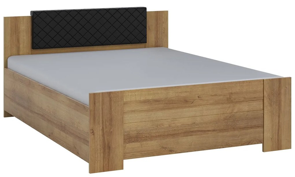 Posteľ s priestorom Kler KE02, Farby: dub artisan + ekokoža Soft Pik 011
