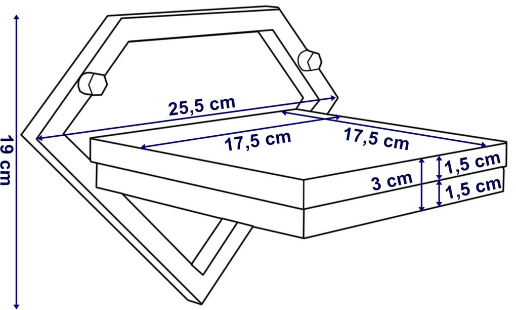 Nástenný stojan na kvety DORON čierna/dub remeselný