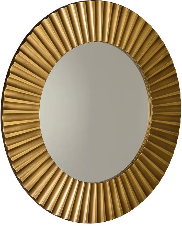 SAPHO - PRIDE zrkadlo v ráme, priemer 90cm, bronz (PD904)