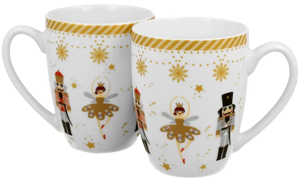 Porcelánový hrnček Christmas Ballerina 360 ml sada 2ks