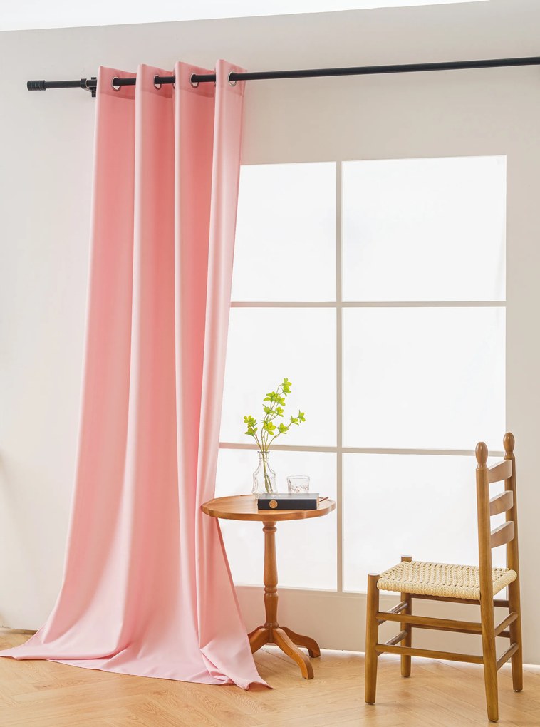 Záves OXFORD LIGHT 140x250 cm, ružový Zavesenie: Kovové krúžky