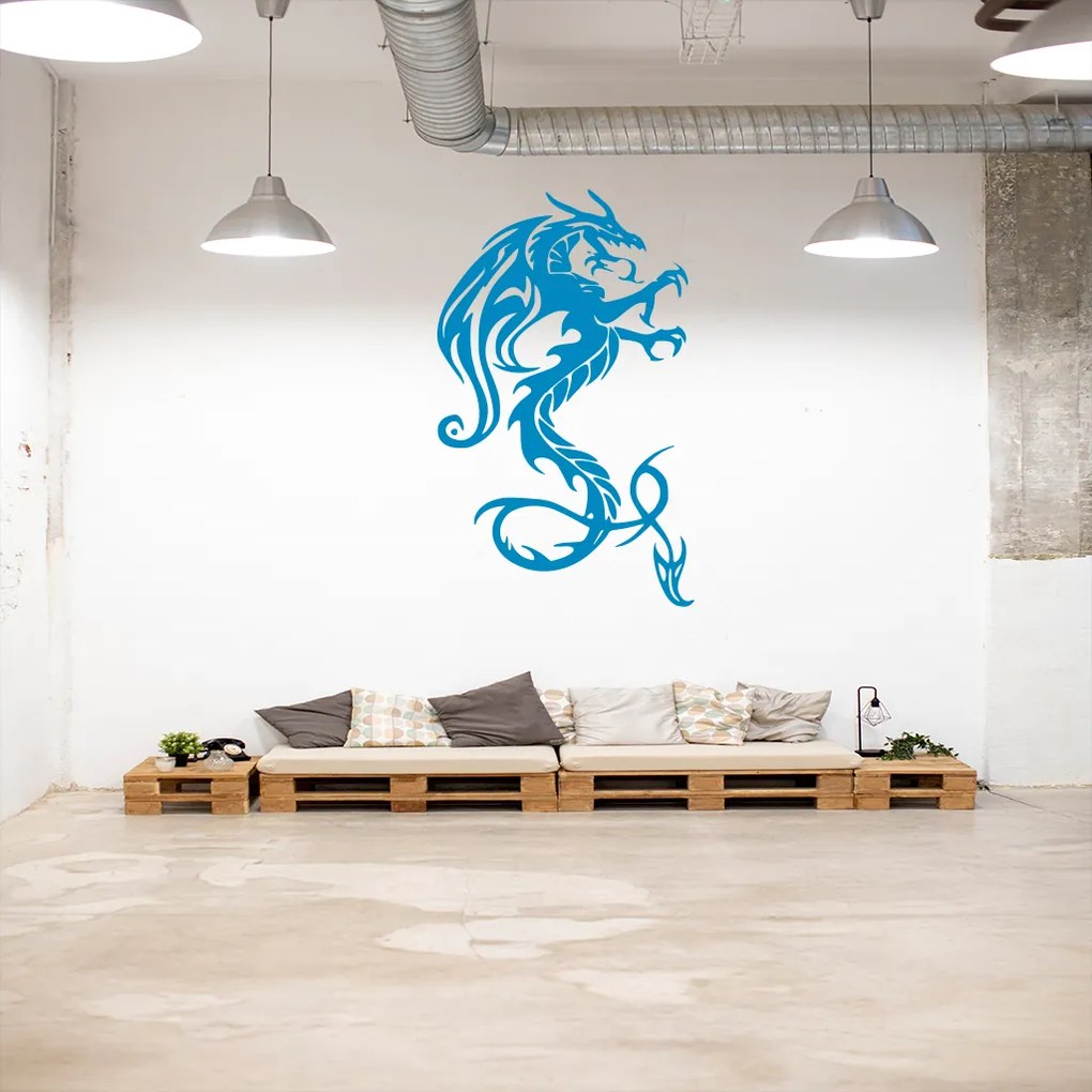 Veselá Stena Samolepka Drak Farba: béžová, Veľkosť: 100 x 157 cm