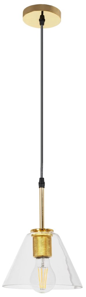 Toolight Toolight, závesné svietidlo 1xE27 APP1179-1CP, zlatá, OSW-40016