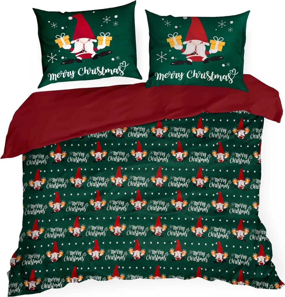 VIANOČNÉ OBLIEČKY Z MIKROVLÁKNA GALDOR 160X200 CM, 2 KS 70X80 CM VZOROVANÉ