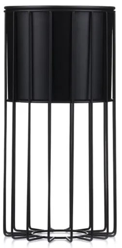 Kovový kvetináč LOFT 42x20 cm čierna