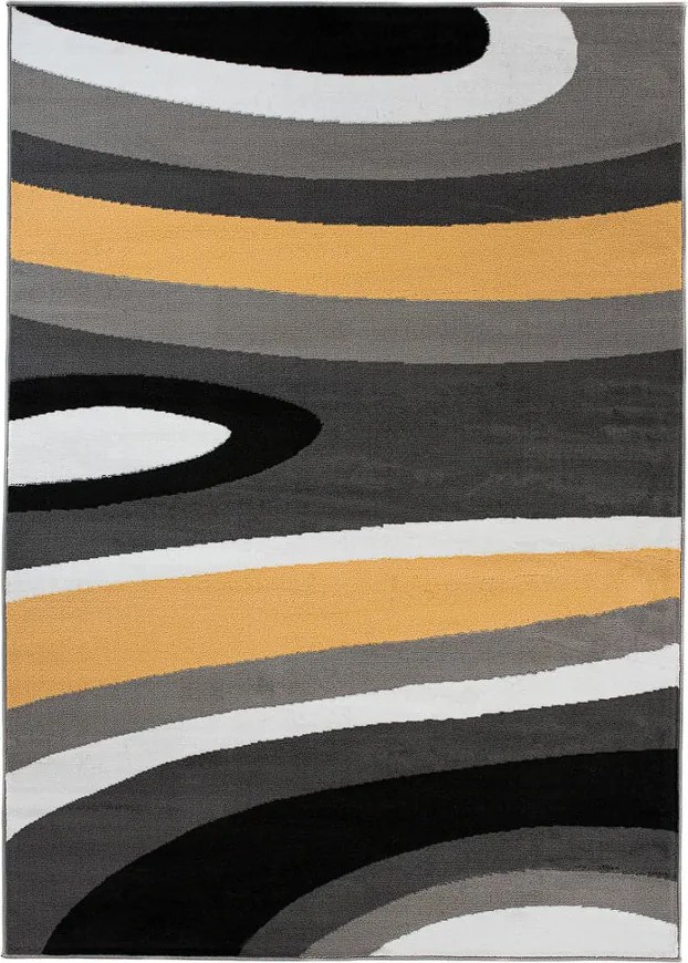 TA Koberec Z895A DARK GRAY MAYA PP EYM Žltý Obdĺžnikový Rozmer: 130x190 cm