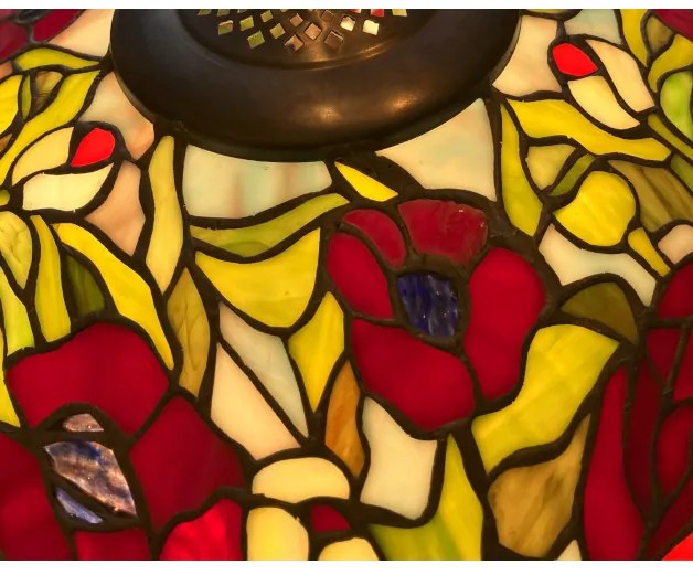 Luxus vitráž Tiffany lampa chain Ø50*160 POPPY