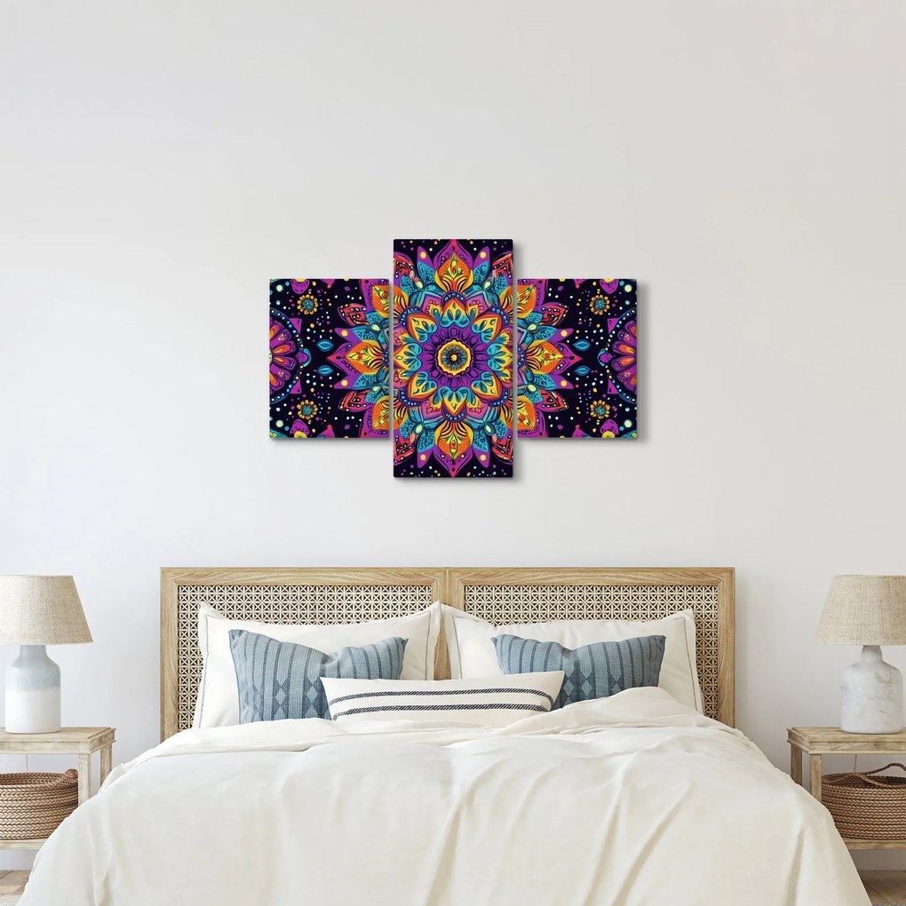 Obraz - Kaleidoskopická mandala (90x60 cm)