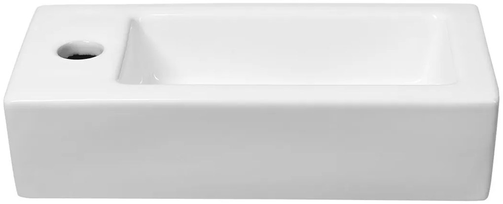 Sapho Sapho, ZOE keramické umývadlo 37x9x19 cm ľavé, biela, AR496