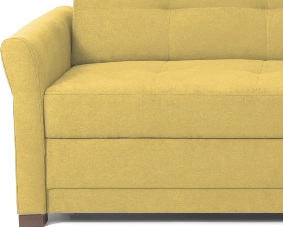 Rohová sedacia súprava Harris, žltá karí látka, pravý roh