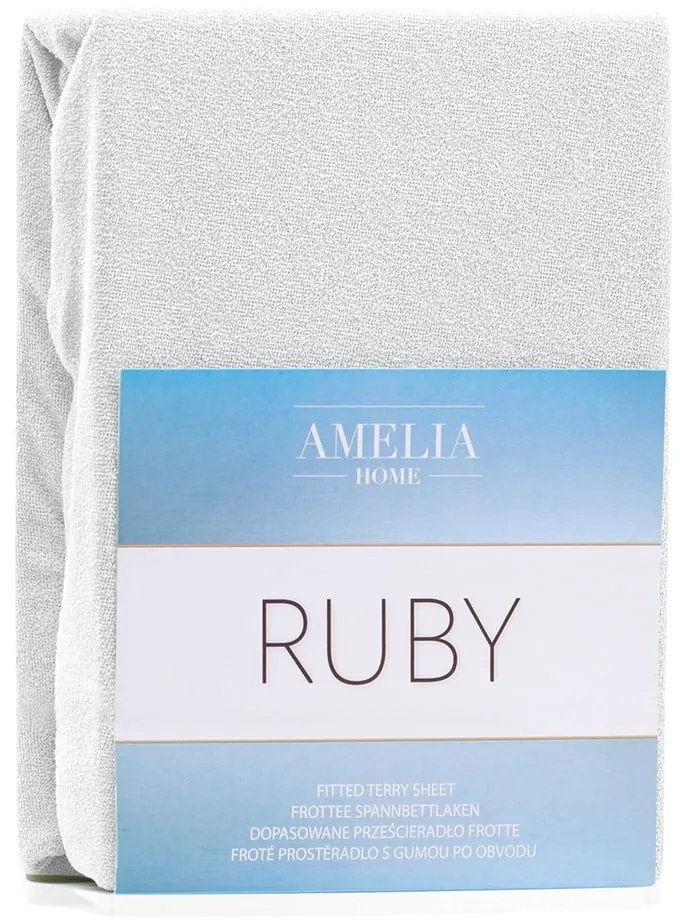 Biela napínacia froté plachta 240x220 cm Ruby – Restilo