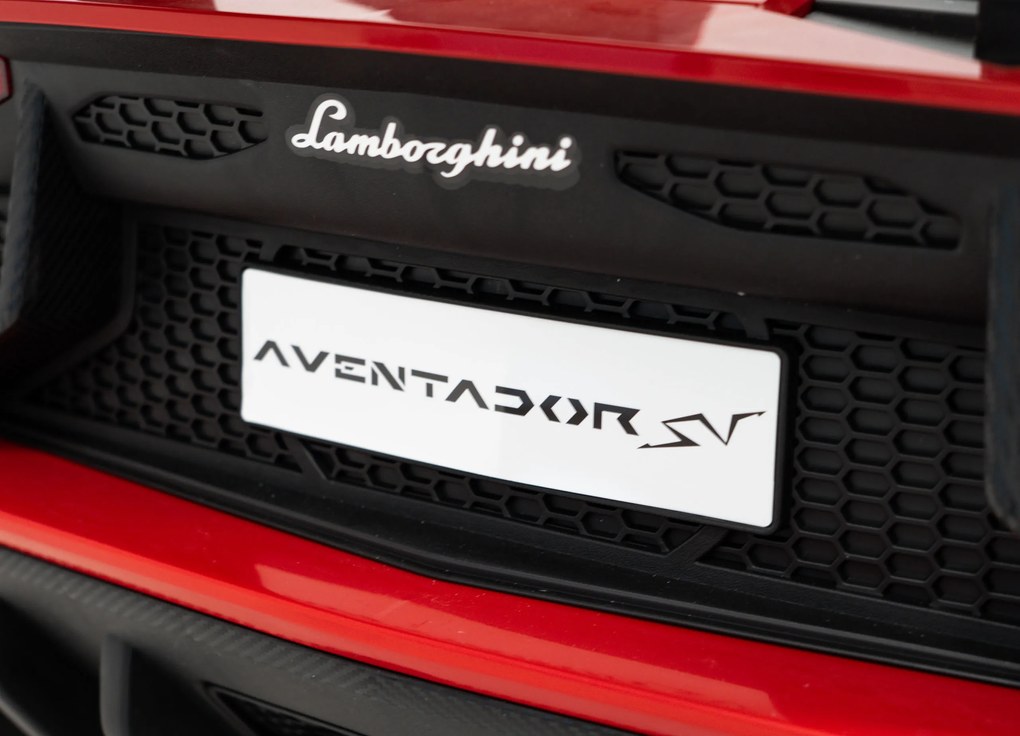 RAMIZ Elektrické autíčko Lamborghini Aventador SV 2x200W - dvojmiestne - červené -2X 200W - 24V/14Ah - 2023