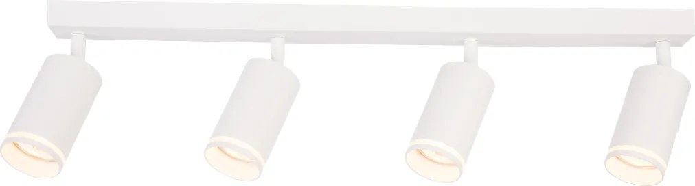 Bodové svietidlo Pipe Ring, 4x biele kovové tienidlo, w