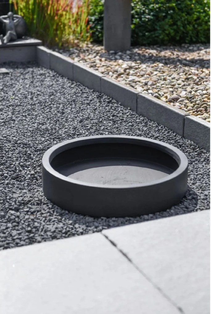 Miska na dekorácie CIRCULO, sklolaminát, Ø 50 cm, antracit